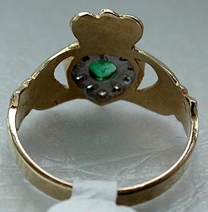 solid back claddagh ring