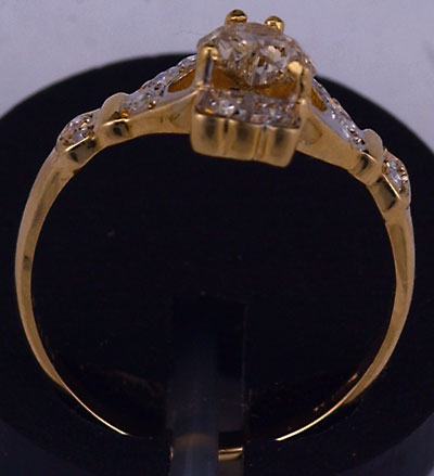 diamonds and heart shaped diamond Claddagh ring