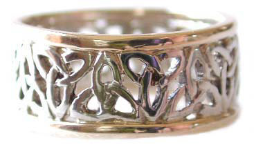 celtic trinity knots wedding band